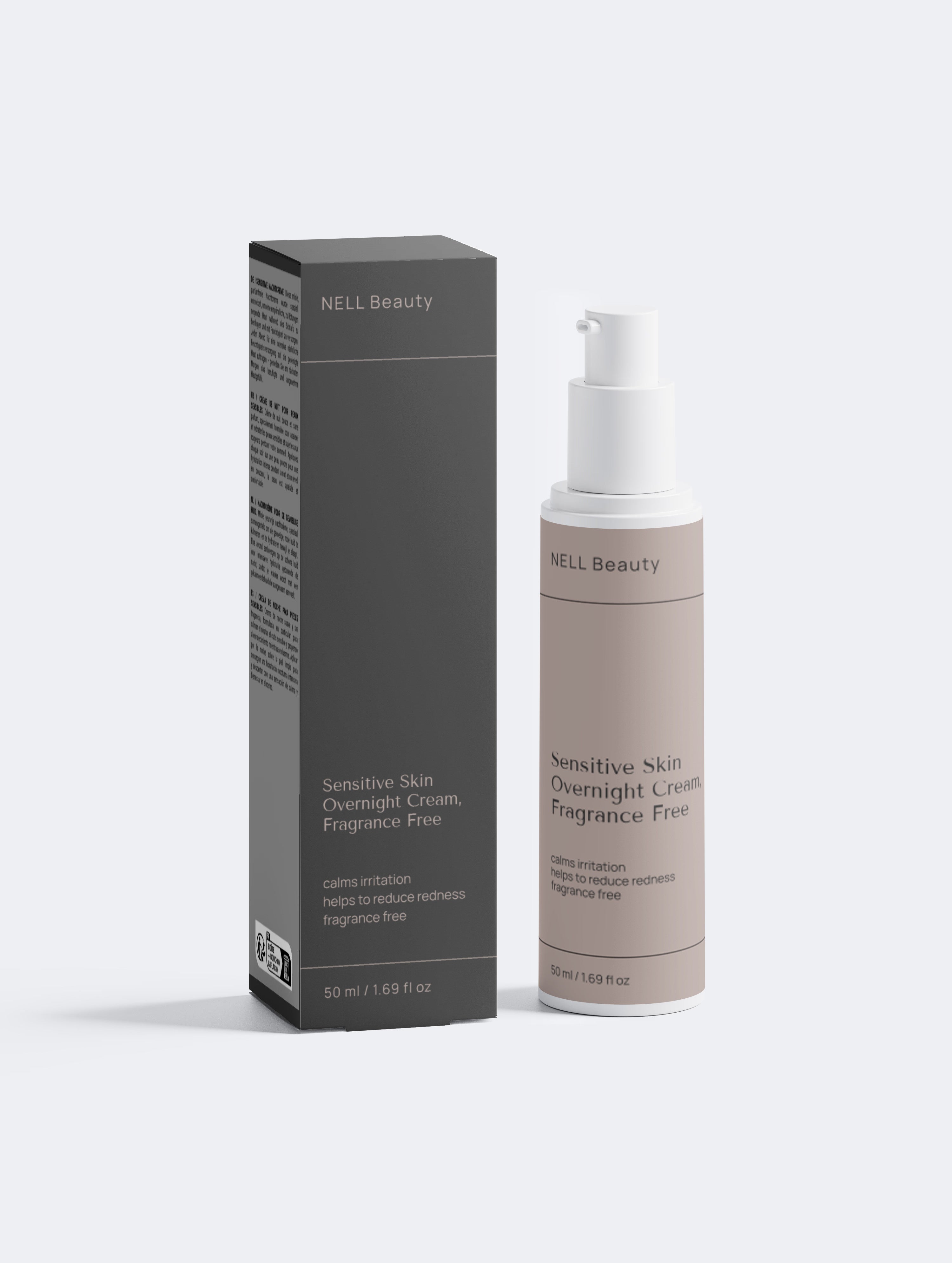 Sensitive Skin Overnight Cream, Fragrance Free